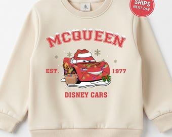 Disney Cars Christmas Sweatshirt Lightning McQueen Christmas Sweatshirt Boys Disney Sweatshirts Kids Christmas Sweater Very Matter Christmas