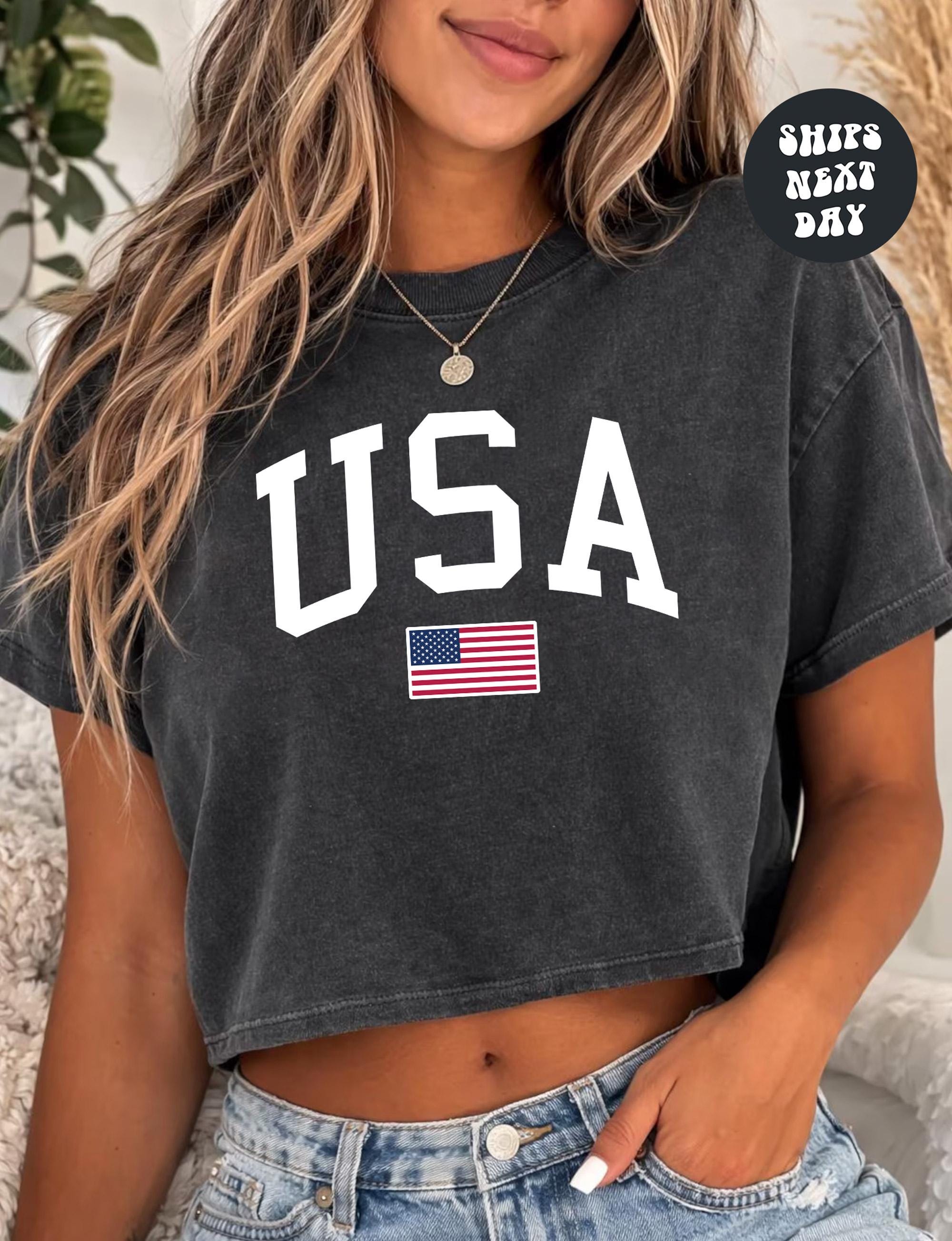 Y2k Usa Flag Tee - Etsy