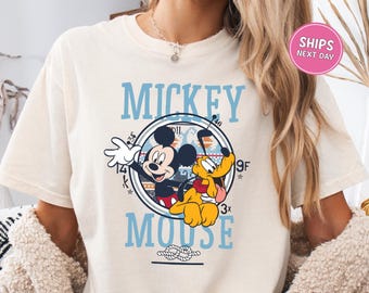 Retro Disney Mickey Mouse Shirt Pluto Disney Shirt Comfort Colors Mickey And Friends Shirt Family Disney Sweatshirt Disney Trip 2026
