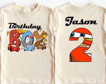 Custom Lightning McQueen Birthday Shirt Disney Cars Personalized Birthday Boy Shirt Disney Birthday Shirt Kids Birthday Shirt Birthday Party