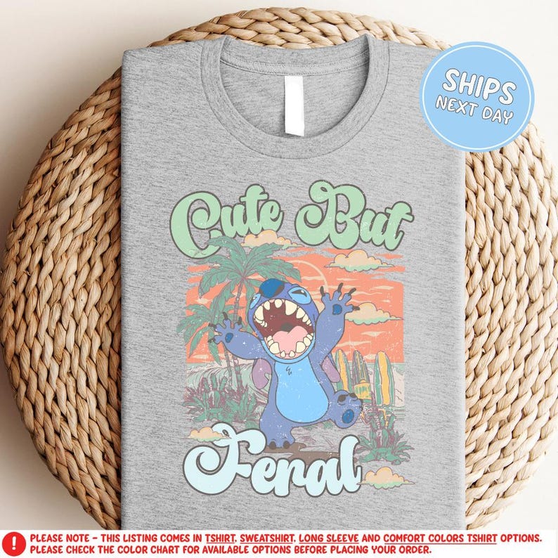 a gray shirt with a cartoon character on it