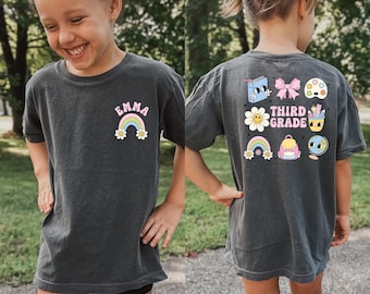 Custom Girls Third Grade Shirt Back To School Shirt Coquette Third Grade Kids Shirt School Personalized 3rd Grade Shirt Gift Toddler Tee
