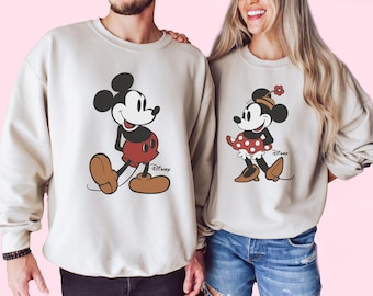 Disney Valentines Mickey and Minnie Shirt Valentine Couples Gift Disney Couple Disney Matching Shirts Disney Lover Valentines Day Sweatshirt