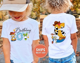 Custom Toy Story Birthday Shirt Personalized Birthday Boy Name Age Shirt Disney Birthday Shirt Custom Birthday Shirt Woody Birthday Shirt