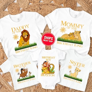 Custom Lion King Birthday Boy Shirt Family Matching Birthday Shirt Kids Disney Birthday Shirt Simba Birthday Shirt Animal Kingdom Birthday
