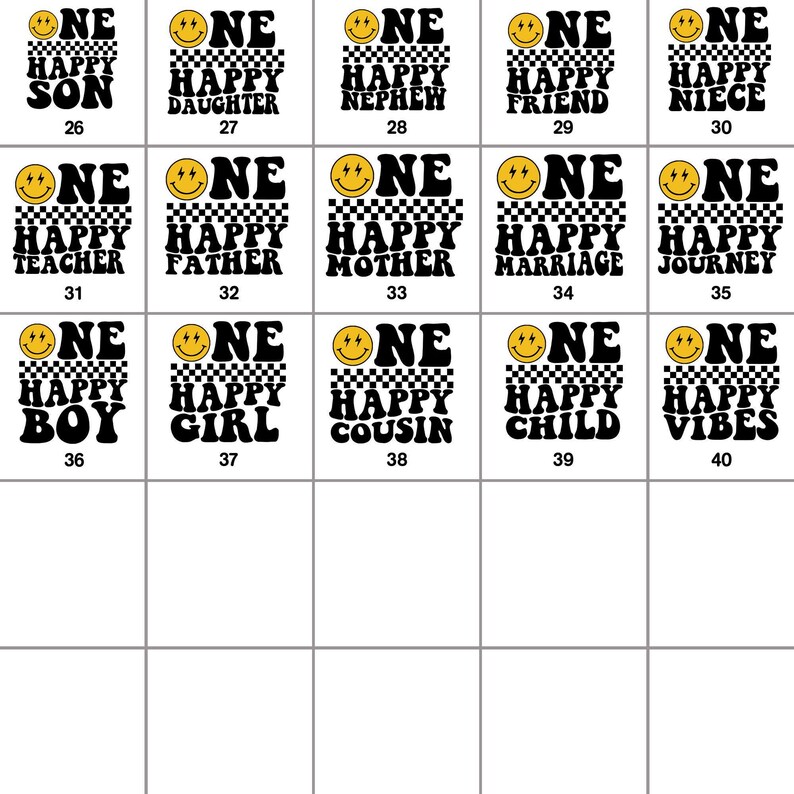 a sheet of paper with some smiley faces on it