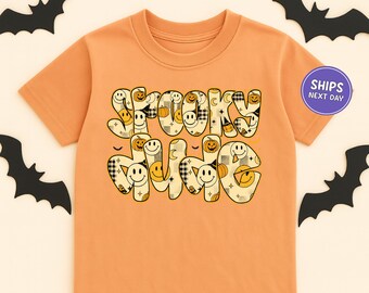Kids Halloween Shirt Boys Spooky Dude Halloween Shirt Comfort Colors Toddler Pumpkin Halloween Sweatshirt Spooky Dude Halloween Sweatshirt