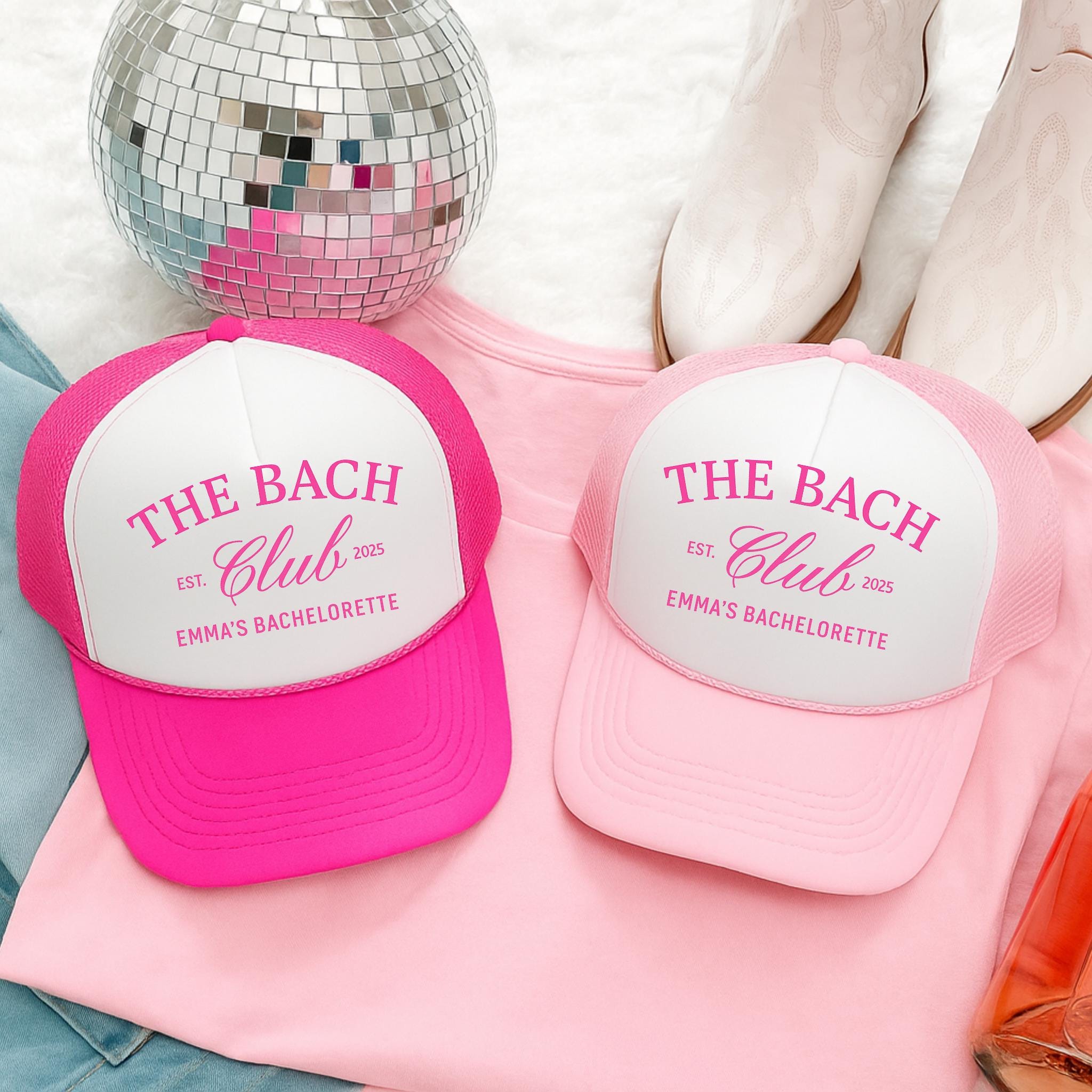 Custom Bachelorette Trucker Hats Bach Club Trucker Hats Custom Hat Personalized Bachelorette Hat Personalized Hat Gift Bride Custom Hats