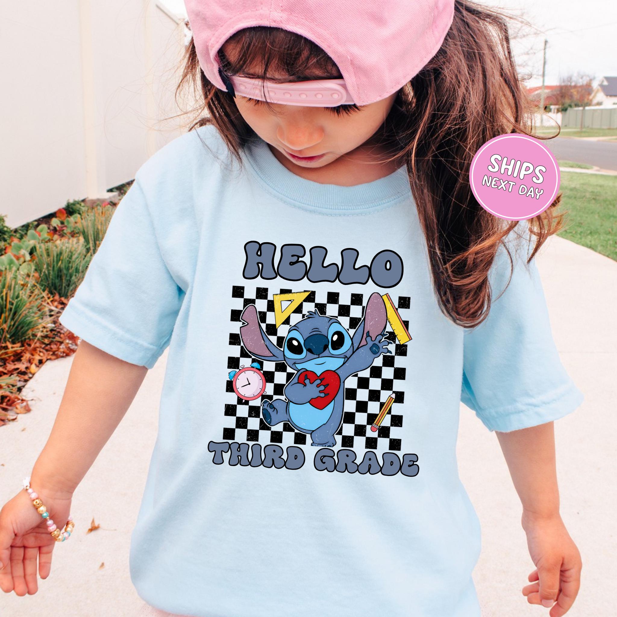 Stitch Hello Third Grade Shirt Back To School Shirt Disney 3rd Grade Kids Shirt Kids School Third Grade Shirt School Shirt Toddler Shirt