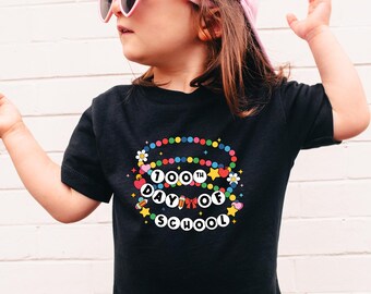 100 Days Of School Bracelet Shirt Girls 100 Days of School Outfit Celebrate 100th Day Funny Teacher Shirts Teacher Comfort Colors® T-Shirt
