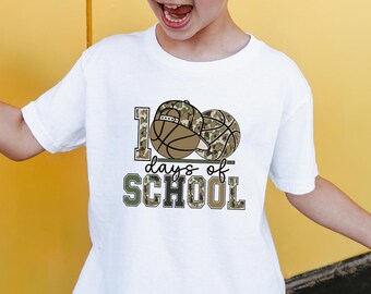 Boys 100 Days of School Shirt Camo BASKETBALL 100 Days Shirt 100th Day of School Basketball Boys 100th Day of School Boys Basketball Shirt