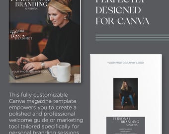 Personal Branding Photography Guide | Editable Canva Template | Branding Session Magazine for Photographers