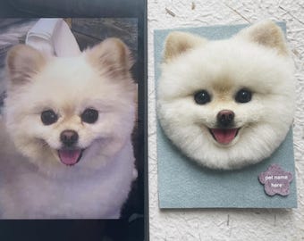 Custom Needle Felted Pet Portrait: Wool Dog Memorial, Pet Lover Gift
