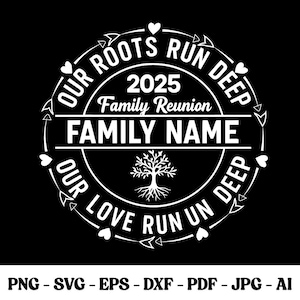 Reunión familiar personalizada SVG 2025, Nuestras raíces son profundas, Reunión familiar SVG, Camiseta de reunión familiar SVG, Árbol de reunión familiar SVG, Reunión familiar PNG