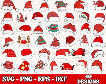 Santa Hat SVG: Christmas Layered Cut File (Digital Download)