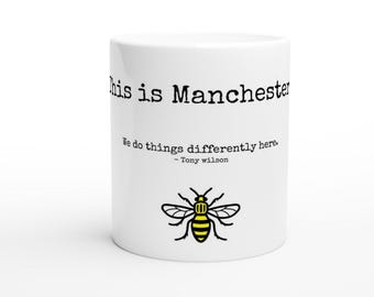 Tony Wilson Manchester Mug - Unique Manchester Lovers Cup - Gift for Locals
