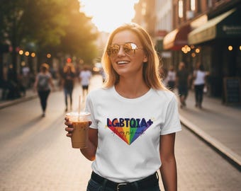 Rainbow LGBTQIA+ Pride T-Shirt | Soft Cotton Pride Month Tee