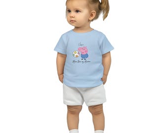 I Love George Pig Inspired Baby Crewneck Tee