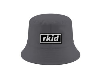Reversible R-Kid Oasis Inspired Bucket Hat | Light grey