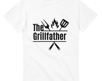The Grillfather BBQ T-Shirt for Men - Perfect Gift for Grill Masters - Funny Cooking Tee