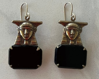 Vintage Sadie Green Signed Egyptian King Tut Dangle