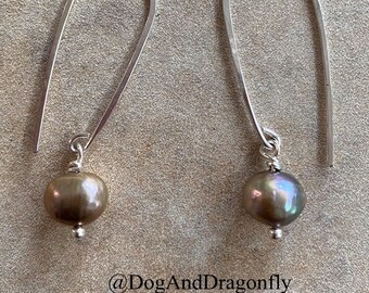 Freshwater Pearls on Sterling Silver Earrings
