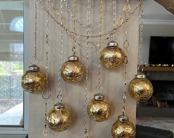 Holiday Moon Dangle Silver and Gold