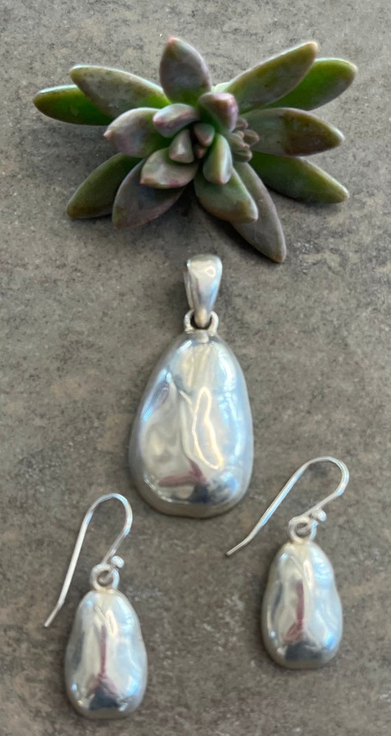Melanie Barse Abstract Sterling Silver Set