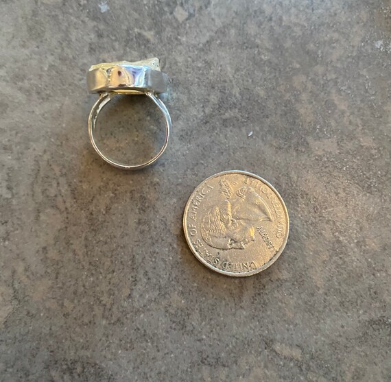 Citrine Statement sterling Silver Ring - image 2