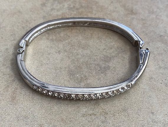 Swarovski Crystal Hinged Bangle Bracelet Australia