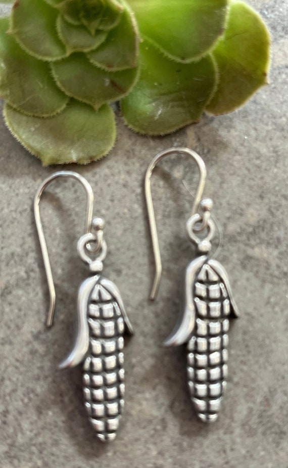 A'Maze'ing Sterling Silver Corn On The Cob Earring
