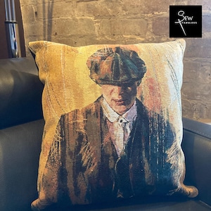Peaky Blinders Tommy Shelby Cushion, Peaky Blinders Decor, Tommy Shelby, Peaky Blinders Gift, 1920&#39;s Vintage Statement Decor, Home Decor