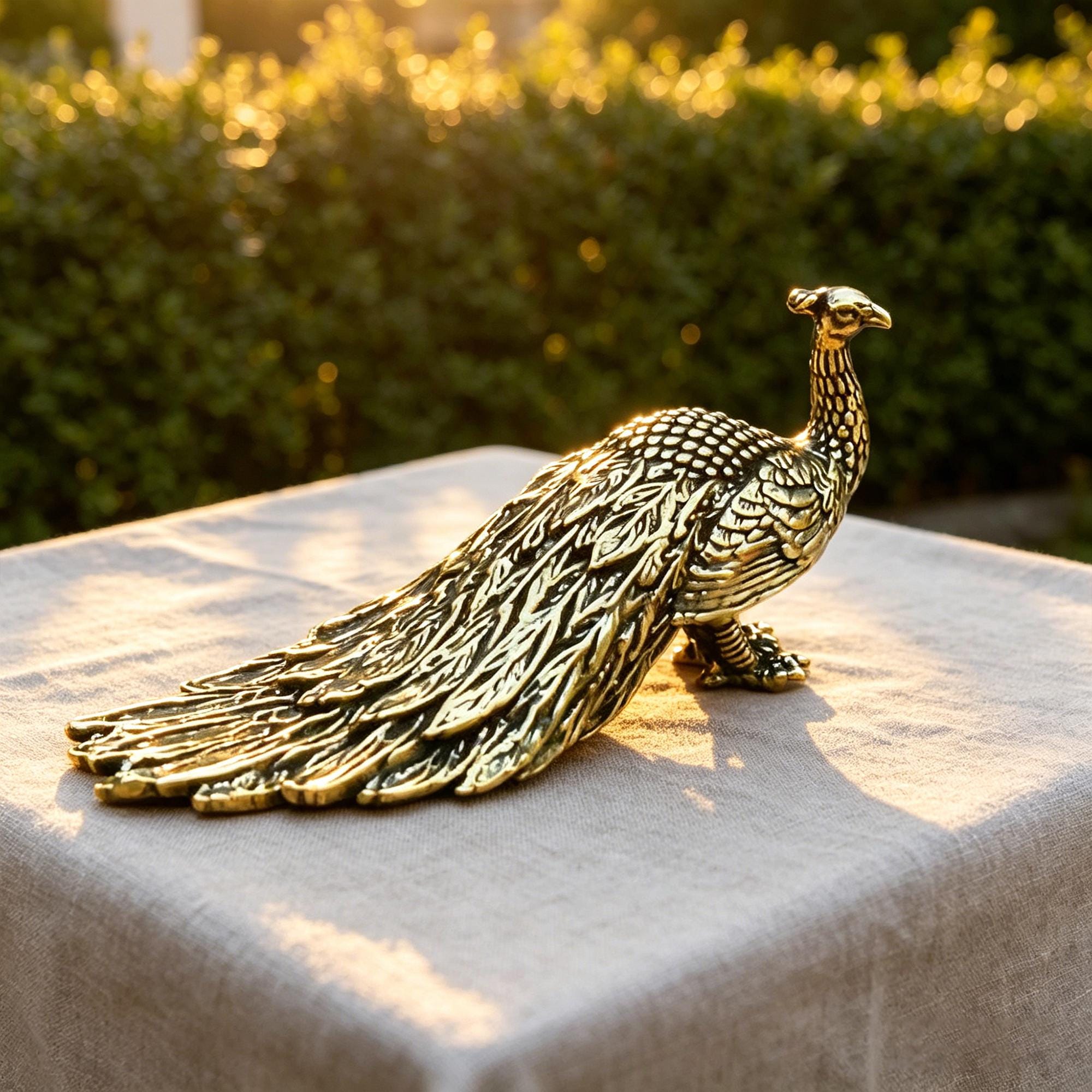 Vintage Peacock Figurine - Etsy