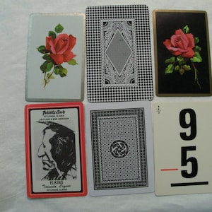12  Black and White Playing cards, Antique Playing Cards, Vintage Playing Cards, Playing card Swap