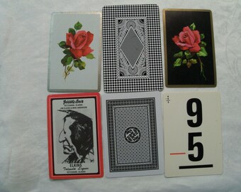 12  Black and White Playing cards, Antique Playing Cards, Vintage Playing Cards, Playing card Swap