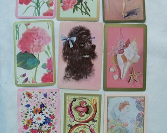 12 Pink Playing cards, Playing cards, Antique Playing Cards, Vintage Playing Cards, Playing card Swap