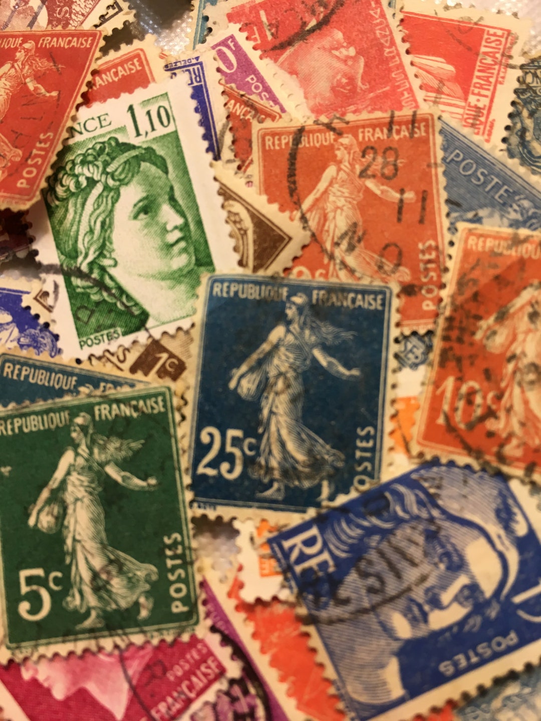 30 French Stamps French Postage Stamps Vintage Postage Etsy