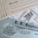 15 Vintage Receipts, Vintage Ephemera, Copper Plate, paper crafting, Halloween