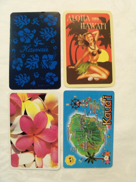 12 Playing cards Hawaii Playing cards Antique Playing Etsy