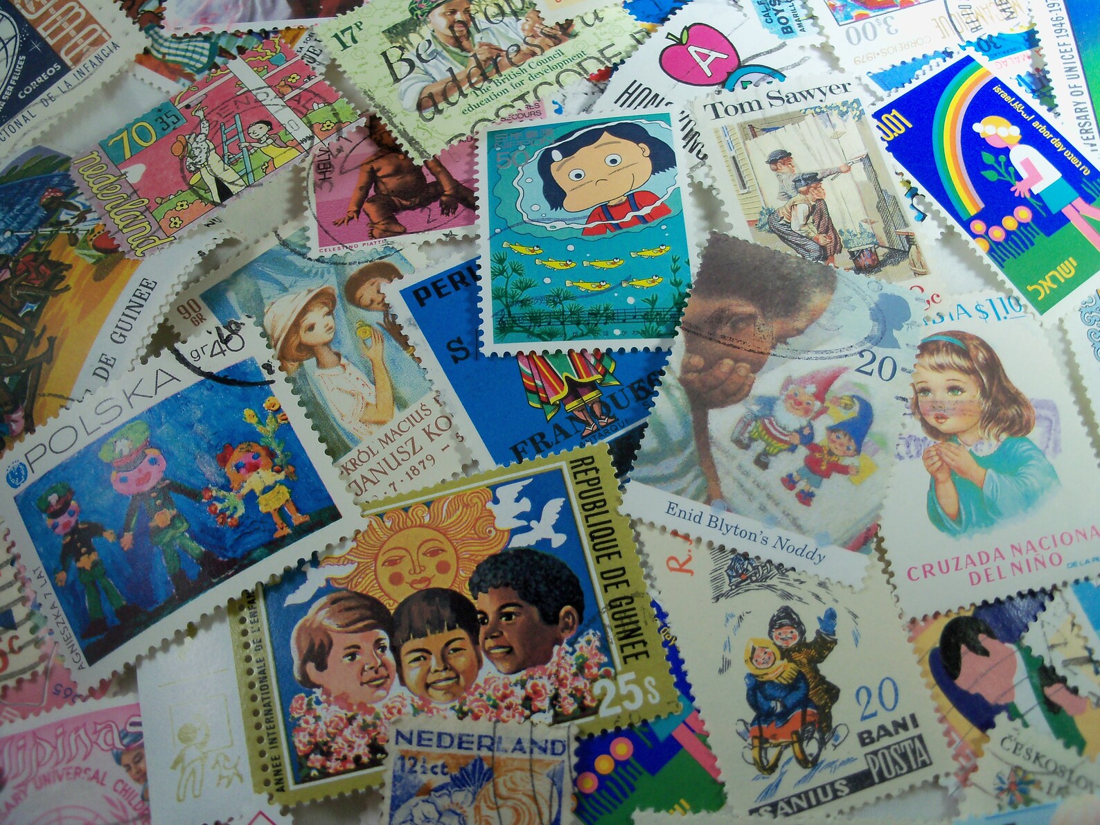 25 Children Stamps Postage Stamps Stamps of Children Etsy