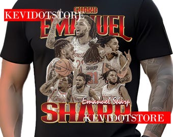 Emanuel Sharp, joueur de basket-ball, t-shirt Bootleg vintage, design nouveau