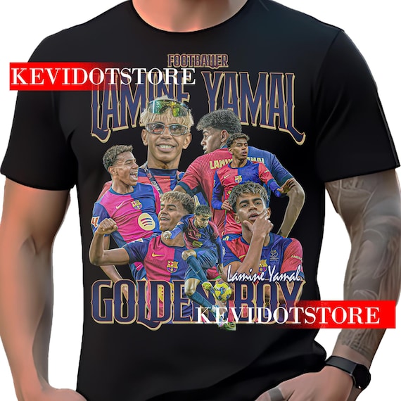 Lamine Yamal Shirt Vintage Retro Classic Graphic Tee Bootleg Bestseller Unisexl Footballer