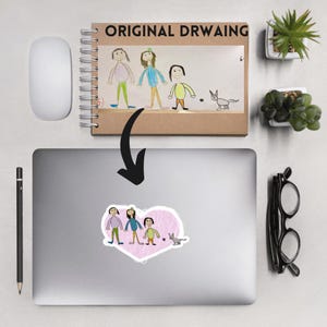 デジタルダウンロード付きキッズお絵かきステッカー | お子様の作品をデジタル記念品に | キッズ | お子様のお絵かきをデジタル化