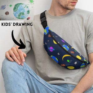 Kids Drawing Fanny Pack Sling Pack | Personalized Belt Bag for Kid | Toddler and Kids Crossbody Waist Bag | Personalized Gift | Kid Purse