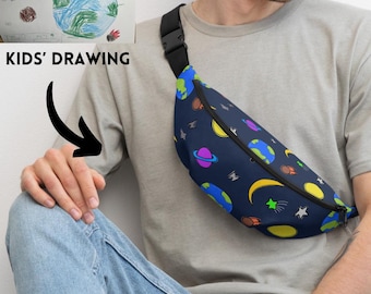 Personalized Kids Fanny Pack: Custom Drawing Waist Bag