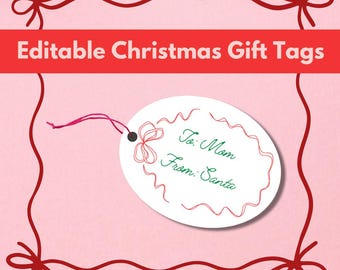 Editable Christmas Gift Tags