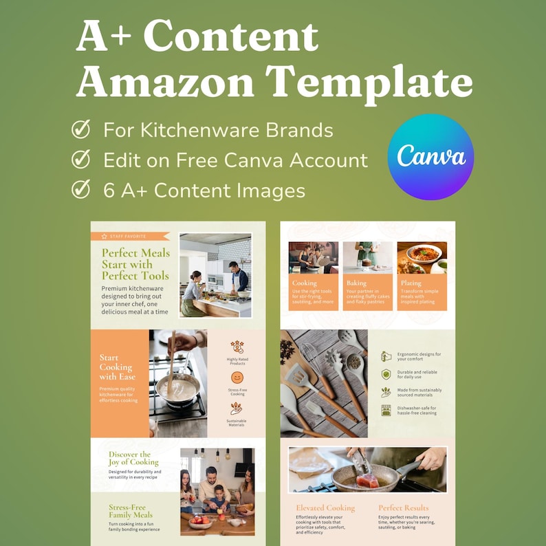 Amazon A+ Content Canva Template, A Plus Content, Amazon EBC Template ...