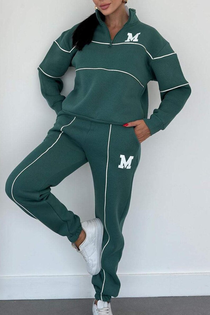 BRE Breeze Girl's Tracksuit with Glittery Printed Text 84 Years, Dark Grey Melange - Lehi