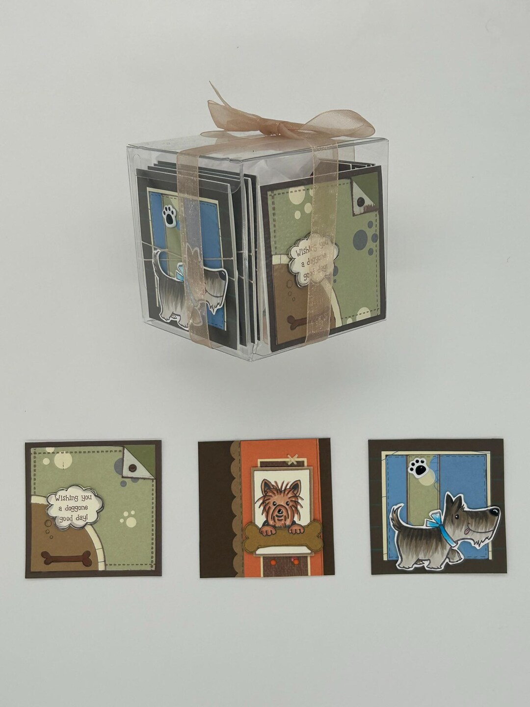 Puppy Themed Small (3x3) Note Card Set, Gift Tag, Set of 12 (3 ...