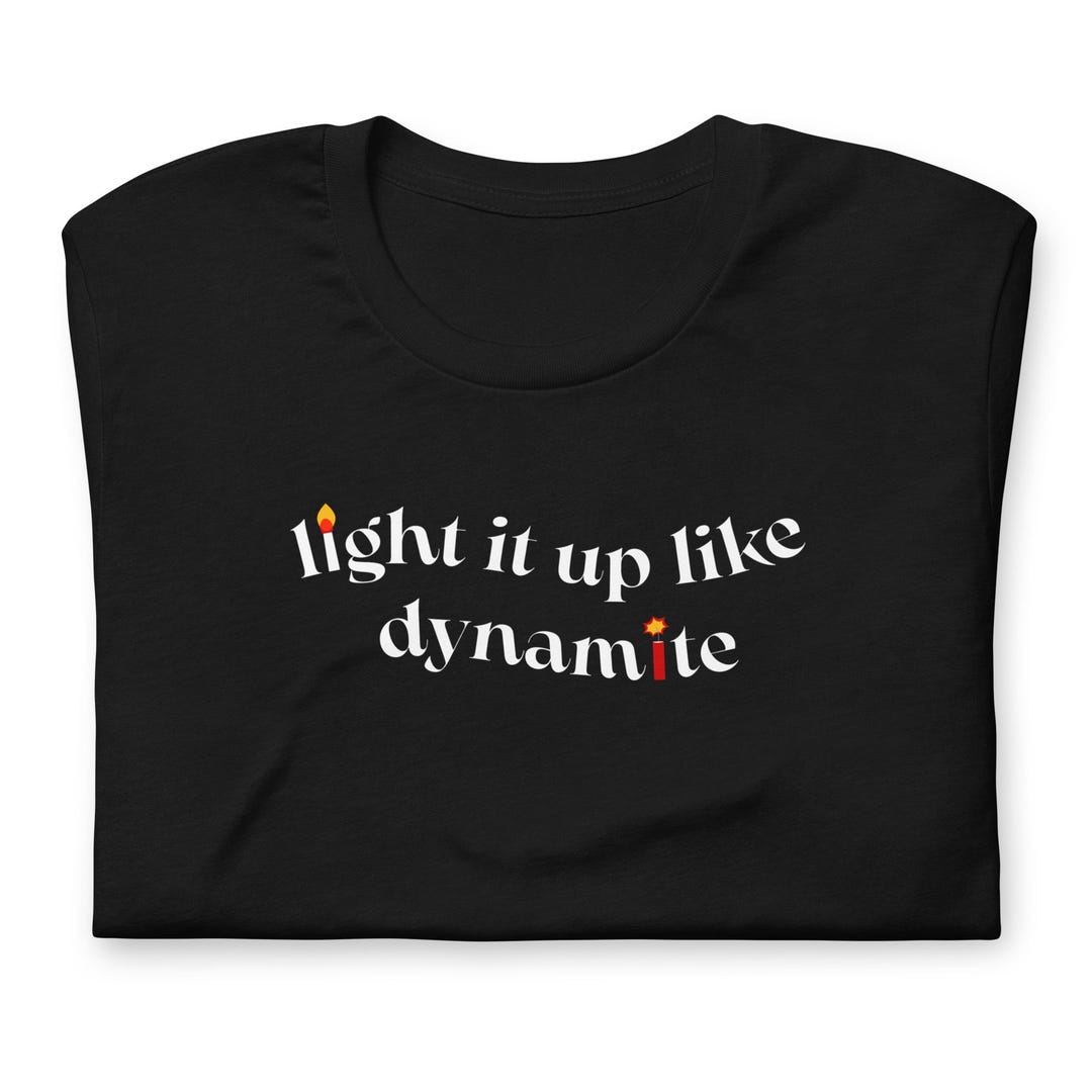 Dynamite Illustration Text Tee - Etsy